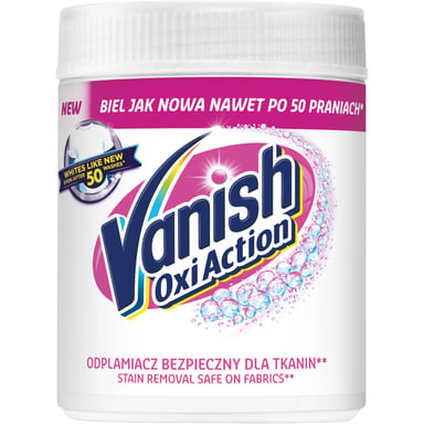 Засіб для видалення плям Vanish Oxi Action Кришталева білизна 470 г (5900627063172/5900627081732) - фото 1