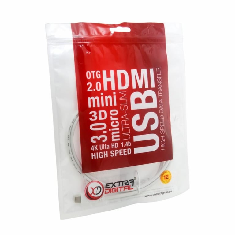 Дата кабель USB 3.0 AM to USB-C 1.0m Extradigital (KBU1673) - фото 5