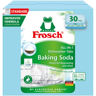 Таблетки для посудомийних машин Frosch Сода 30 шт. (4009175965059/4009175191908) - фото 1