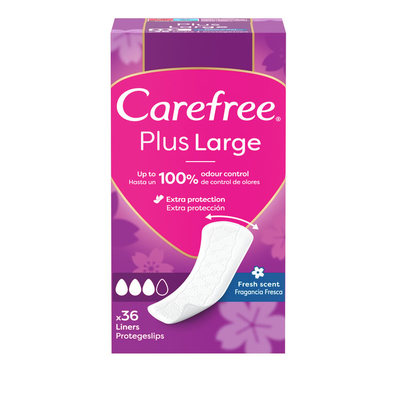 Щоденні прокладки Carefree Plus Large Fresh 36 шт. (3574661604770/3574661487656) - фото 1