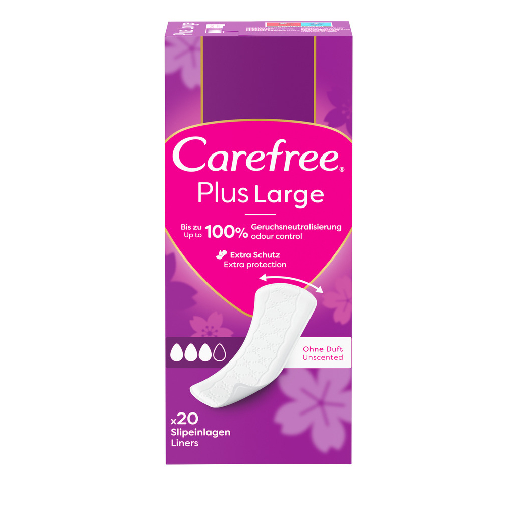 Щоденні прокладки Carefree Plus Large 20 шт. (3574661606248/3574661487649) - головне фото