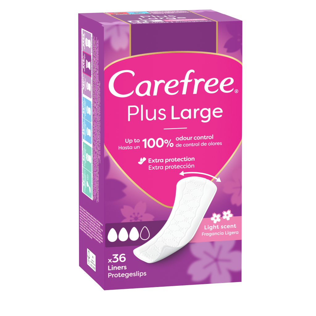 Щоденні прокладки Carefree Plus Large 36 шт. (3574661604787/3574661487540) - фото 1 Щоденні прокладки Carefree Plus Large 36 шт. (3574661604787/3574661487540) - фото 1