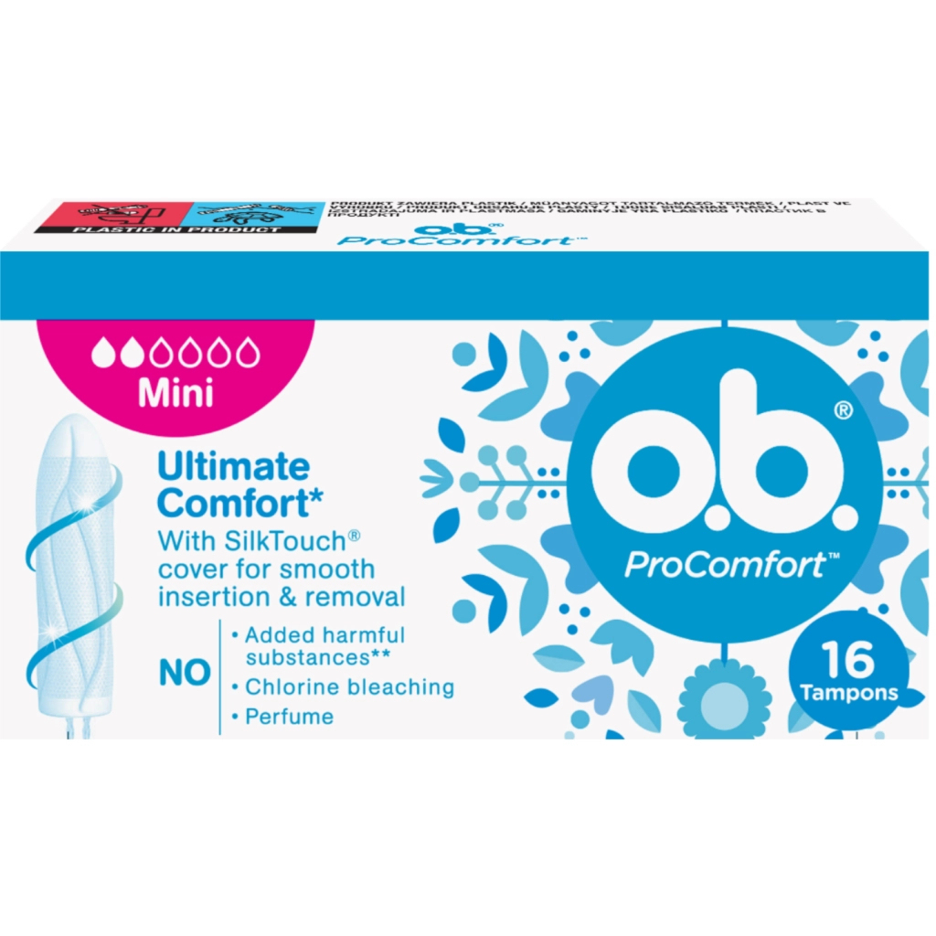 Тампони o.b. ProComfort Mini 16 шт. (3574660192063/3574661329833) - фото 1 Тампони o.b. ProComfort Mini 16 шт. (3574660192063/3574661329833) - фото 1