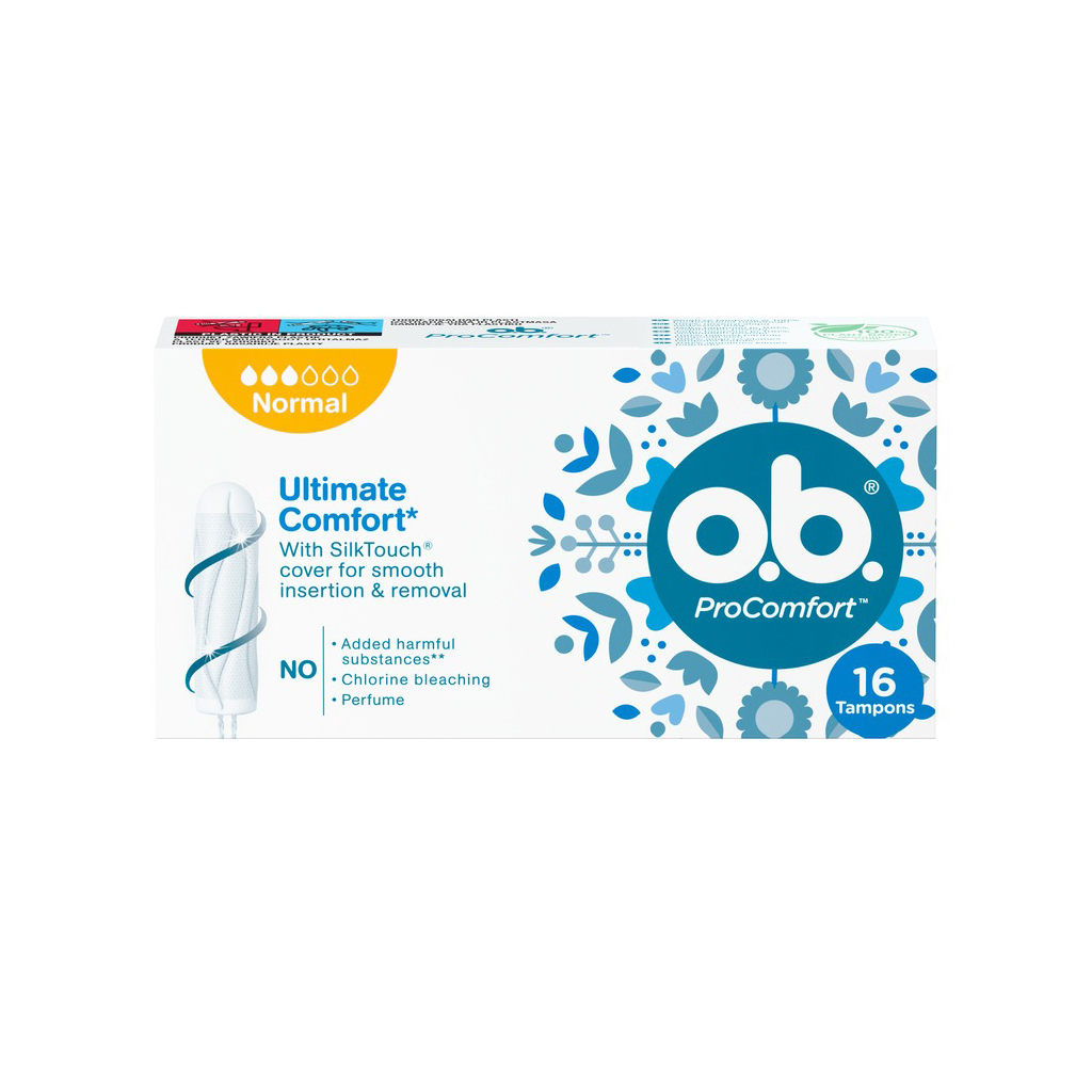 Тампони o.b. ProComfort Normal 16 шт. (3574660234282) - фото 1 Тампони o.b. ProComfort Normal 16 шт. (3574660234282) - фото 1