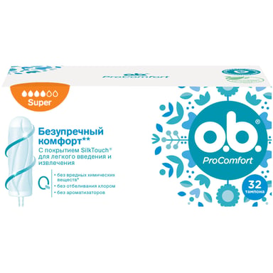 Тампони o.b. ProComfort Super 32 шт. (3574661047188) - фото 1