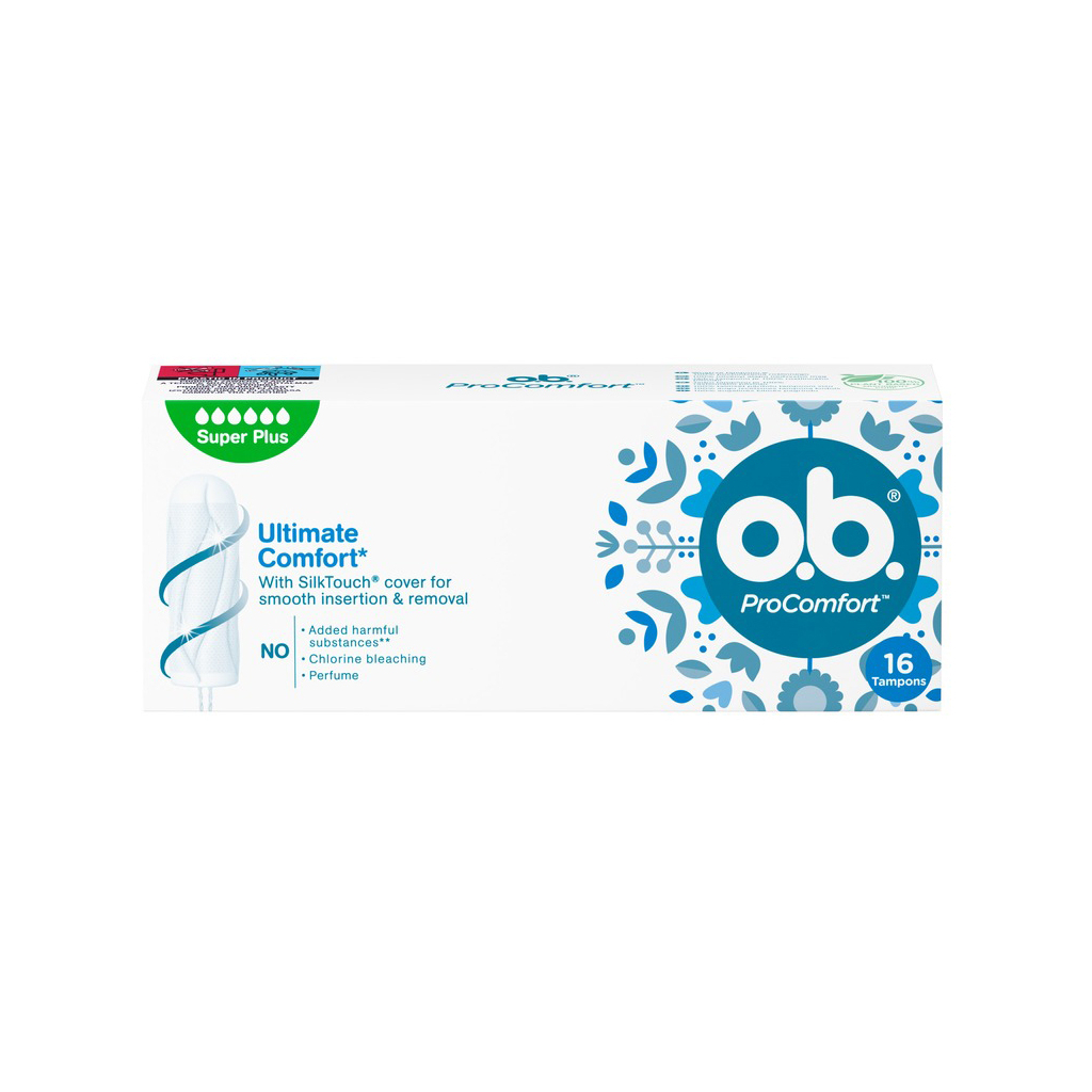 Тампони o.b. ProComfort Super Plus 16 шт. (3574660607567/3574661331157) - головне фото