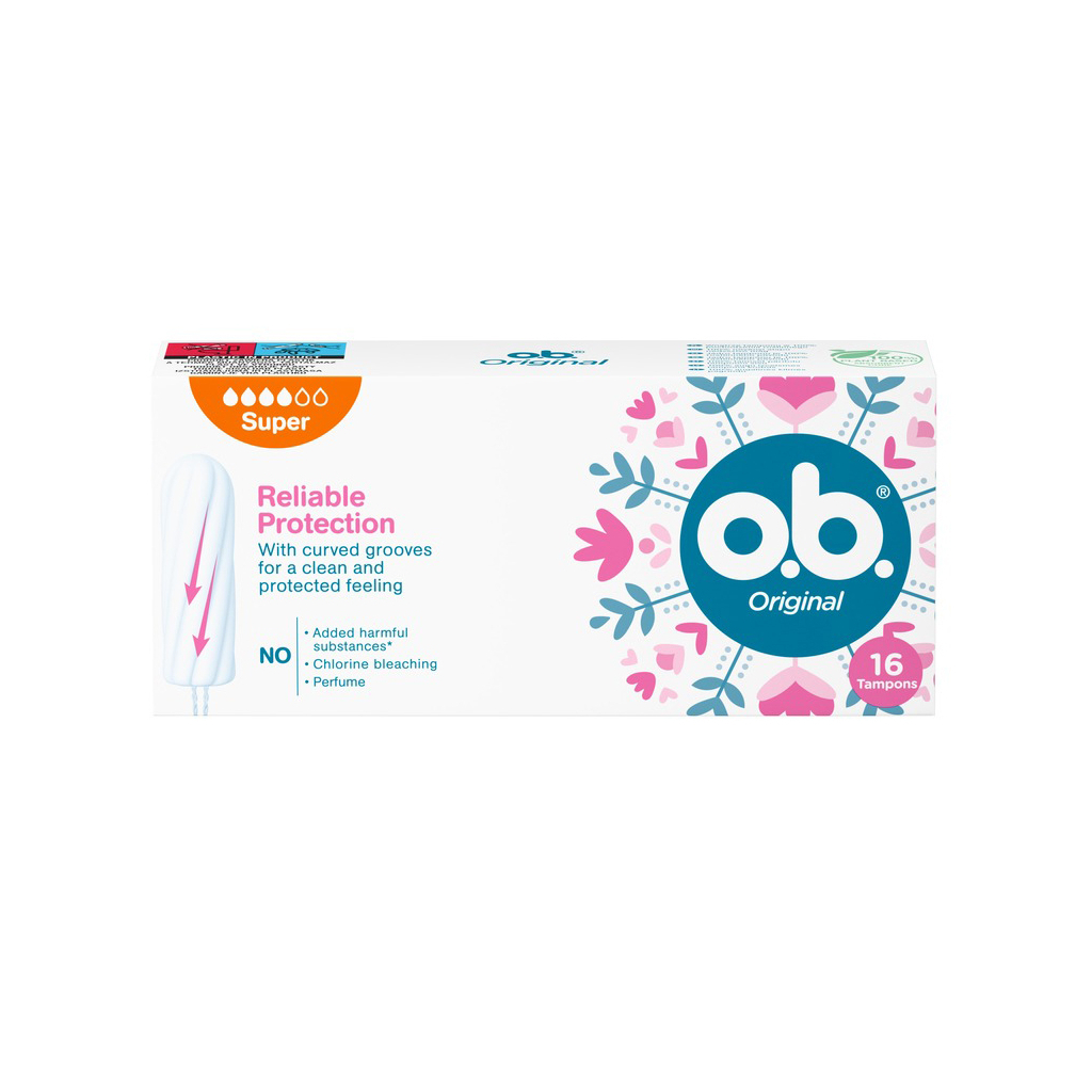 Тампони o.b. Original Super 16 шт. (3574660089332) - фото 1 Тампони o.b. Original Super 16 шт. (3574660089332) - фото 1