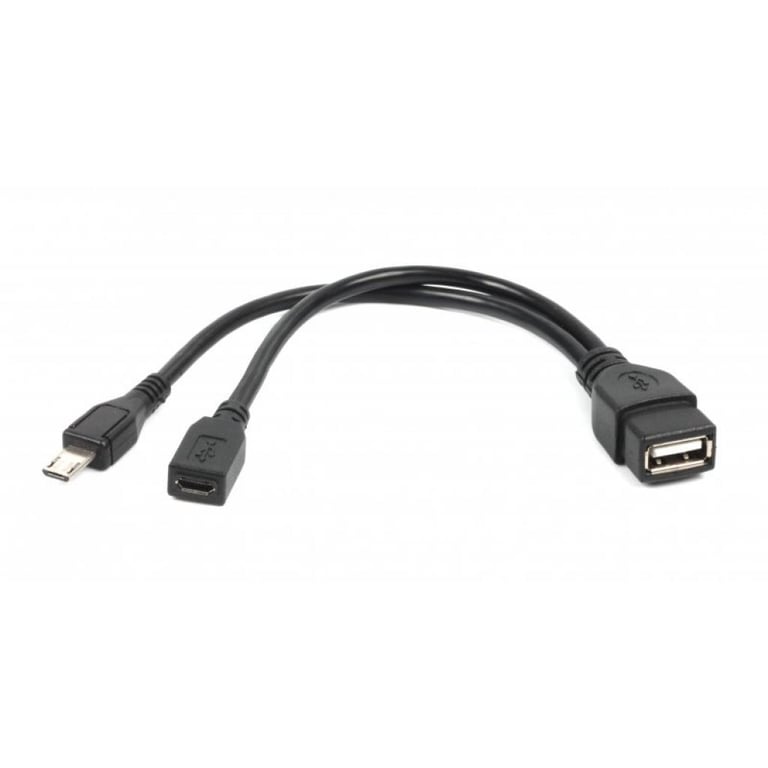 Дата кабель OTG USB 2.0 AF to Micro 5P M+F 0.15m Cablexpert (A-OTG-AFBM-04) - фото 1