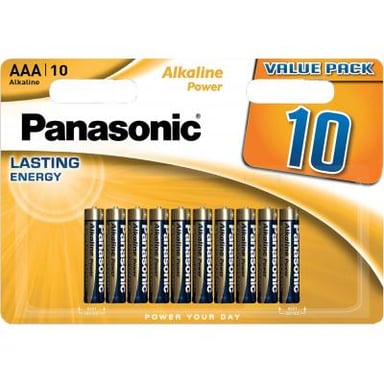 Батарейка Panasonic AAA LR03 Alkaline Power * 10 (LR03REB/10BW) - фото 1