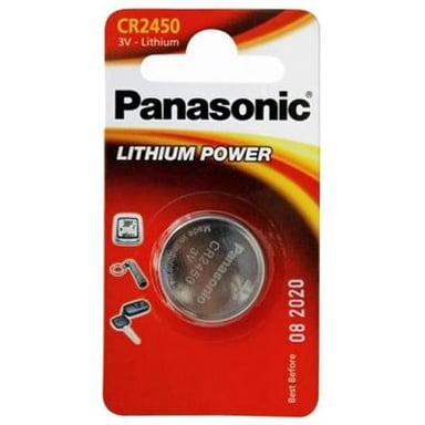 Батарейка Panasonic CR 2450 * 1 LITHIUM (CR-2450EL/1B) - фото 1