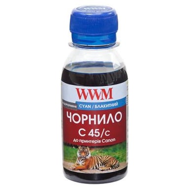 Чорнило WWM Canon CL-441/CL-446/CLI-451C 100г Cyan Water-soluble (C45/C-2) - фото 1
