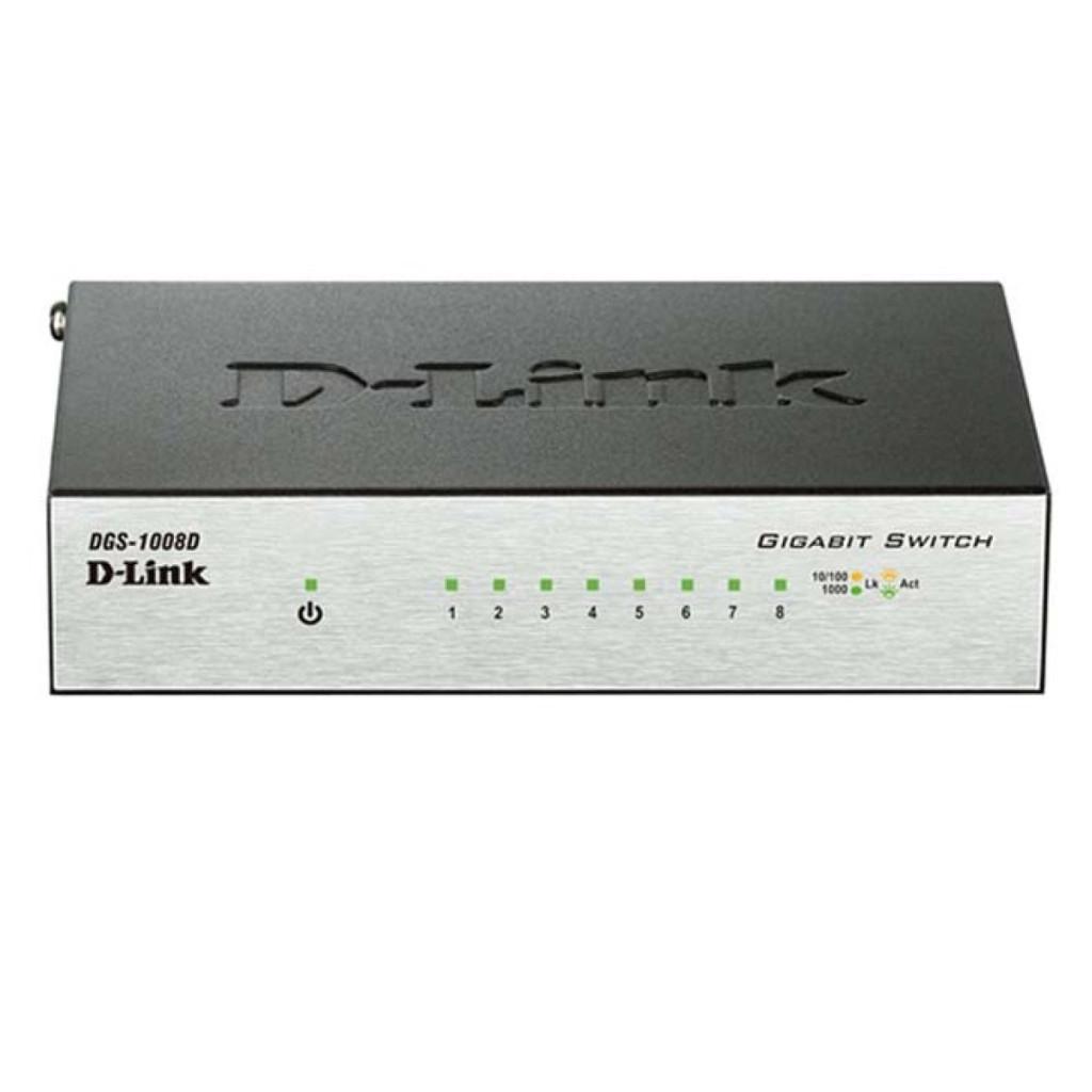 Комутатор мережевий D-Link DGS-1008D - фото 1