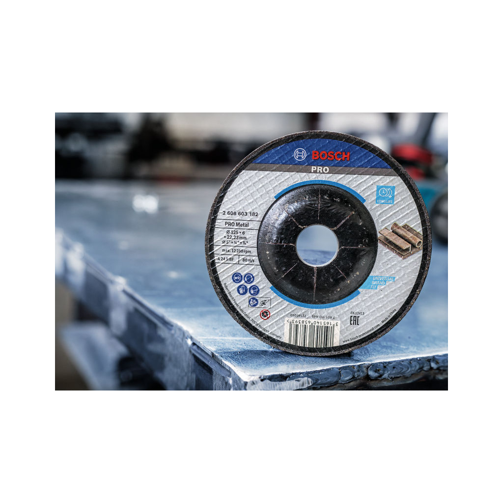 Круг зачистний Bosch обдирный, Standard for Metal 125х6мм (2.608.603.182) - фото 2 Круг зачистний Bosch обдирный, Standard for Metal 125х6мм (2.608.603.182) - фото 2