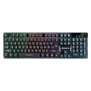 Клавіатура REAL-EL 8700 Gaming Backlit, black - фото 1