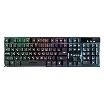 Клавіатура REAL-EL 8700 Gaming Backlit, black - фото 1