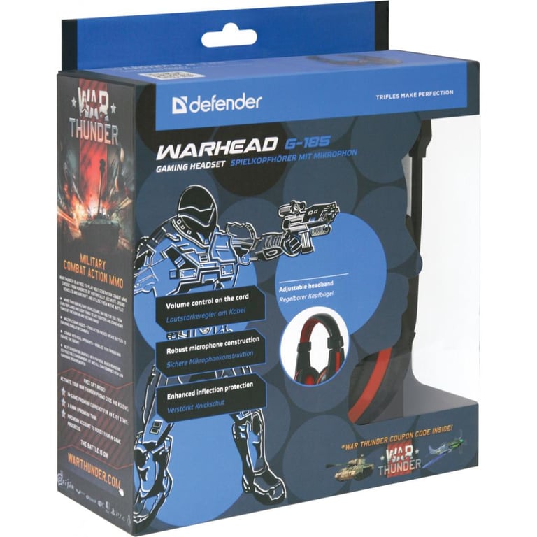 Навушники Defender Warhead G-185 Black-Red (64106) - фото 5