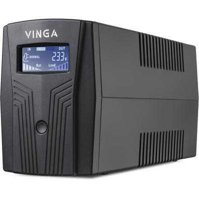 Пристрій безперебійного живлення Vinga LCD 600VA plastic case (VPC-600P) - фото 1