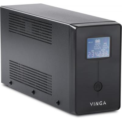 Пристрій безперебійного живлення Vinga LCD 600VA metal case (VPC-600M) - фото 2