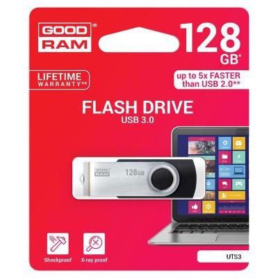 USB флеш накопичувач Goodram 128GB UTS3 Twister Black USB 3.0 (UTS3-1280K0R11) - фото 3 USB флеш накопичувач Goodram 128GB UTS3 Twister Black USB 3.0 (UTS3-1280K0R11) - фото 3