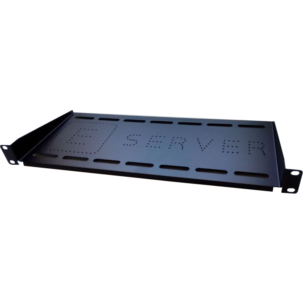 Полка 19" Eserver 1U глуб. 350мм, цвет черный (PK-1U-350-B) - фото 1
