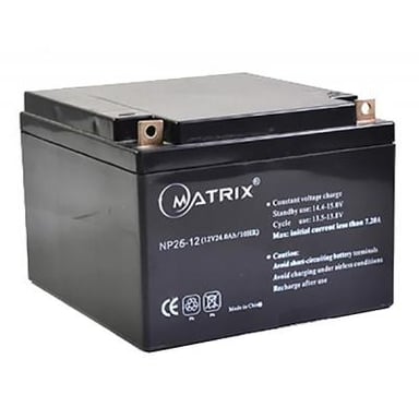 Батарея до ДБЖ Matrix 12V 26AH (NP26-12) - фото 1