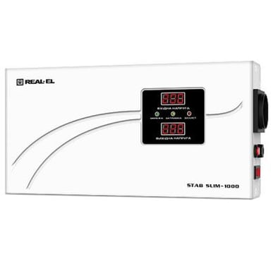 Стабілізатор REAL-EL STAB SLIM-1000, white (EL122400007) - фото 1