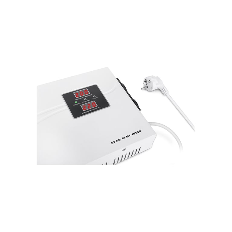 Стабілізатор REAL-EL STAB SLIM-2000, white (EL122400008) - фото 4