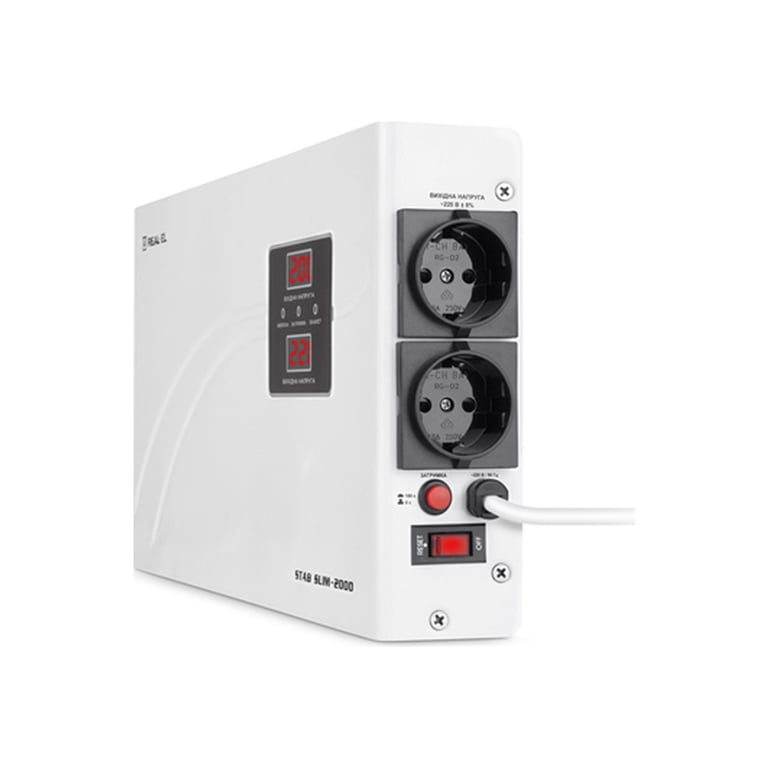Стабілізатор REAL-EL STAB SLIM-2000, white (EL122400008) - фото 5