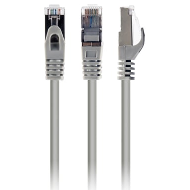 Патч-корд 0.25м S/FTP Cat 6A CU LSZH gray Cablexpert (PP6A-LSZHCU-0.25M) - фото 1