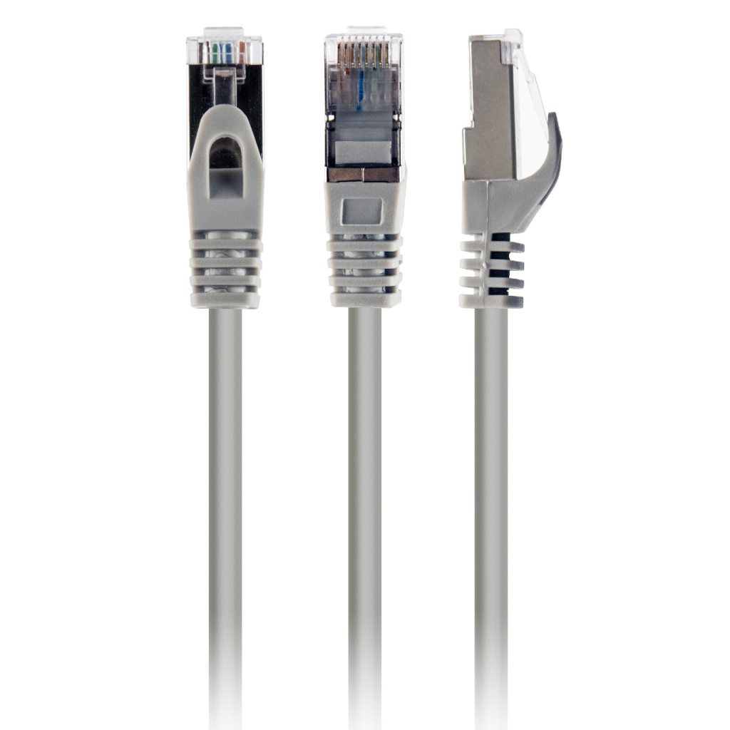 Патч-корд 1.5м S/FTP Cat 6A CU LSZH grey Cablexpert (PP6A-LSZHCU-1.5M) - фото 1