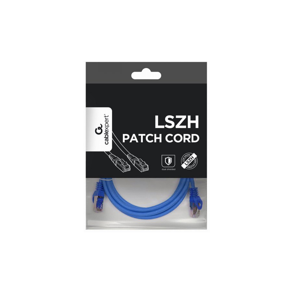 Патч-корд 0.25м S/FTP Cat 6A CU LSZH blue Cablexpert (PP6A-LSZHCU-B-0.25M) - фото 4 Патч-корд 0.25м S/FTP Cat 6A CU LSZH blue Cablexpert (PP6A-LSZHCU-B-0.25M) - фото 4