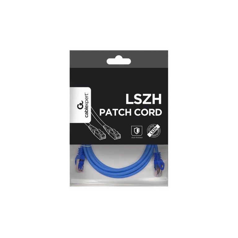 Патч-корд 1м S/FTP Cat 6A CU LSZH blue Cablexpert (PP6A-LSZHCU-B-1M) - фото 4