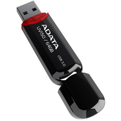 USB флеш накопичувач ADATA 64GB UV150 Black USB 3.0 (AUV150-64G-RBK) - фото 3