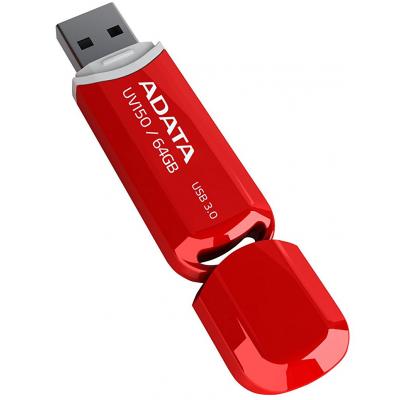 USB флеш накопичувач ADATA 64GB UV150 Red USB 3.0 (AUV150-64G-RRD) - фото 3