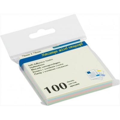 Папір для нотаток Buromax with adhesive layer 76х76мм, 100sheets, pastel colors mix (BM.2312-10) - фото 2