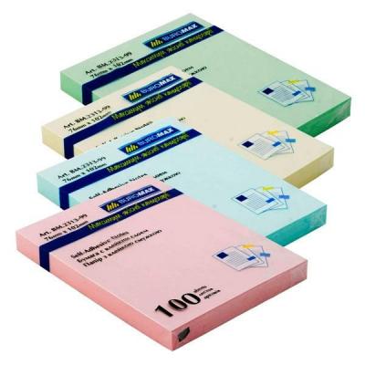 Папір для нотаток Buromax with adhesive layer 76х102мм, 100sheets, pastel colors mix (BM.2313-99) - фото 1