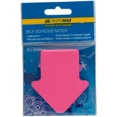 Папір для нотаток Buromax with adhesive layer "Arrow", 50 sheets, NEON colors mix (BM.2366-99) - фото 2