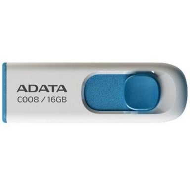 USB флеш накопичувач ADATA 16GB C008 White USB 2.0 (AC008-16G-RWE) - фото 1