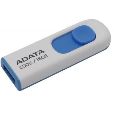 USB флеш накопичувач ADATA 16GB C008 White USB 2.0 (AC008-16G-RWE) - фото 2 USB флеш накопичувач ADATA 16GB C008 White USB 2.0 (AC008-16G-RWE) - фото 2