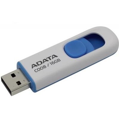 USB флеш накопичувач ADATA 16GB C008 White USB 2.0 (AC008-16G-RWE) - фото 3