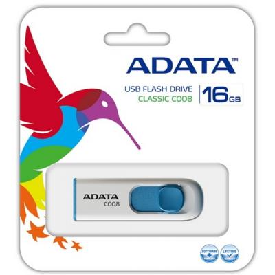 USB флеш накопичувач ADATA 16GB C008 White USB 2.0 (AC008-16G-RWE) - фото 5