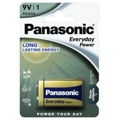 Батарейка Panasonic Крона 6LR61 Everyday Power * 1 (6LR61REE/1B) - фото 1