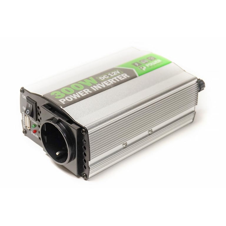 Автомобільний інвертор 12V/220V 300W, USB 5V 1A, HYM300-122 PowerPlant (KD00MS0001) - фото 2