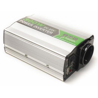 Автомобільний інвертор 24V/220V 300W, USB 5V 1A, HYM300-242 PowerPlant (KD00MS0002) - фото 2