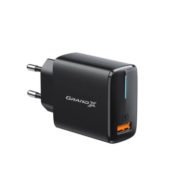 Зарядний пристрій Grand-X Quick Charge QС3.0 3.6V-6.5V 3A, 6.5V-9V 2A, 9V-12V 1.5A USB (CH-550B) - фото 1