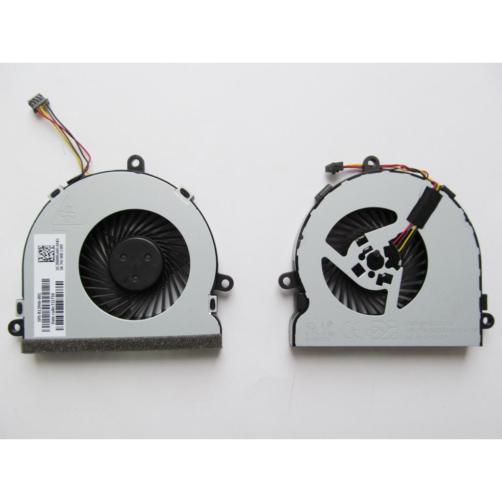 Вентилятор ноутбука HP Pavilion 15-AC,15-AF,14-R,250 G4,255 G4 DC(5V,0.5A) 4pin (DC28000GAF0/FGKB/DC28000GAD0/813946-001) - фото 1