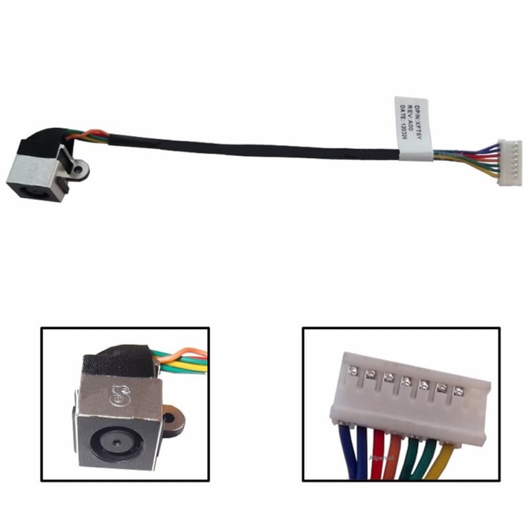 Роз'єм живлення ноутбука з кабелем для Dell PJ541 (7.4mm x 5.0mm + center pin), 8(7)- Универсальный (A49059) - фото 1