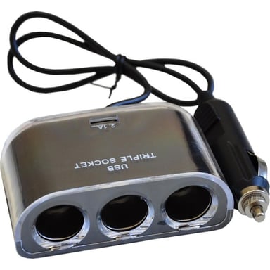 Зарядний пристрій Atcom ES-09 (HUB 3*DC12 + 1*USB, 2.1A) (13151) - фото 1