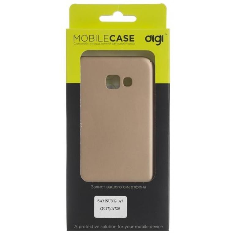 Чохол до мобільного телефона Digi для SAMSUNG A7 (2017)/A720 - Soft touch PC (Gold) (6330590) - фото 3