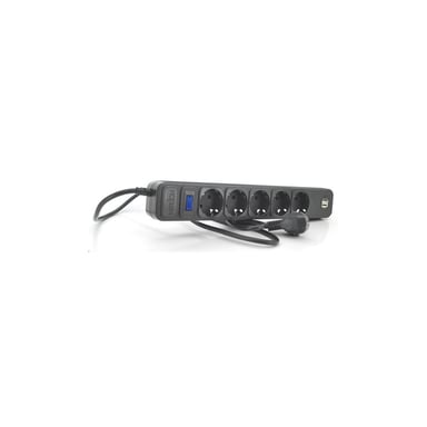Мережевий фільтр живлення Merlion 5 розеток, 1,8 м + 2*USB (B518U) - фото 1